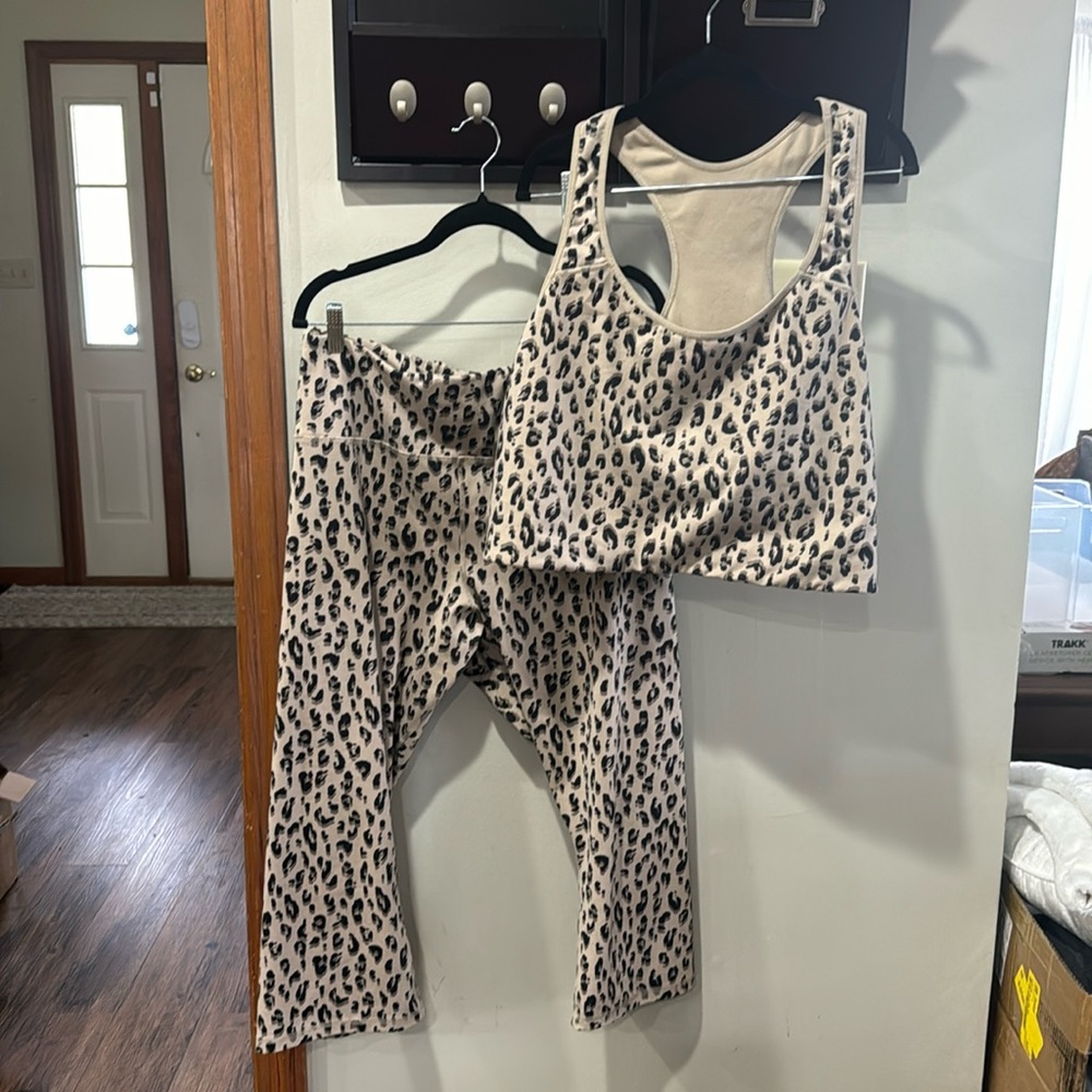 Animal Print Active Wear Set